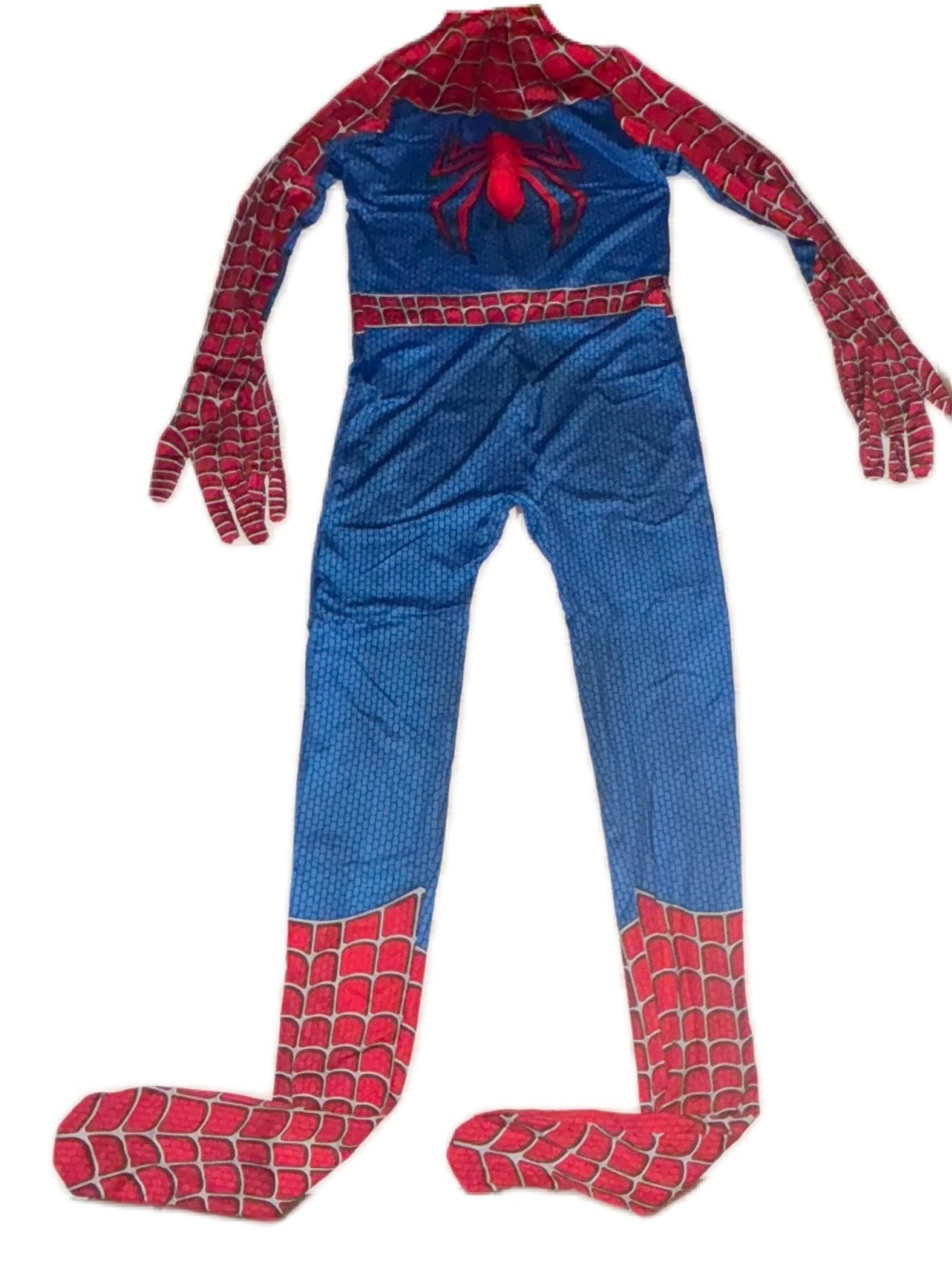 Classic Spider-Man Full Body Zentai Cosplay Stretch Youth Size XL (150cm) - Picture 3 of 14